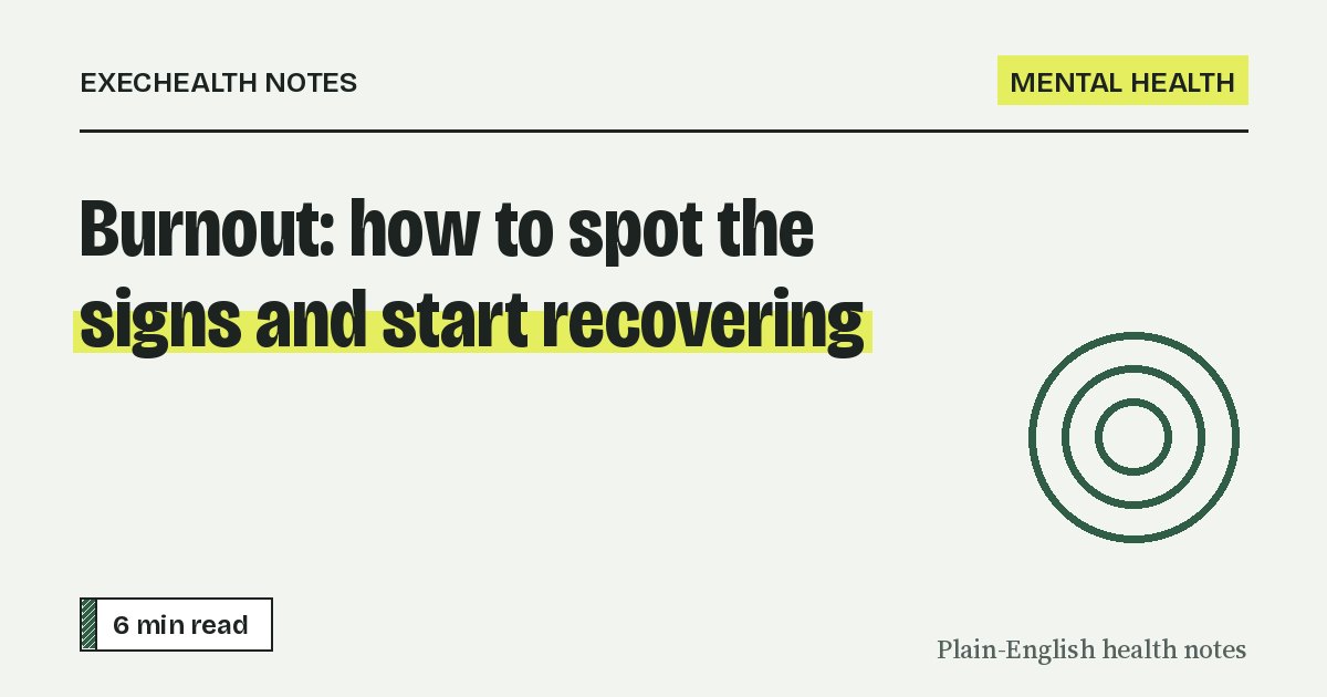 Cover for: Burnout: how to spot the signs and start recovering