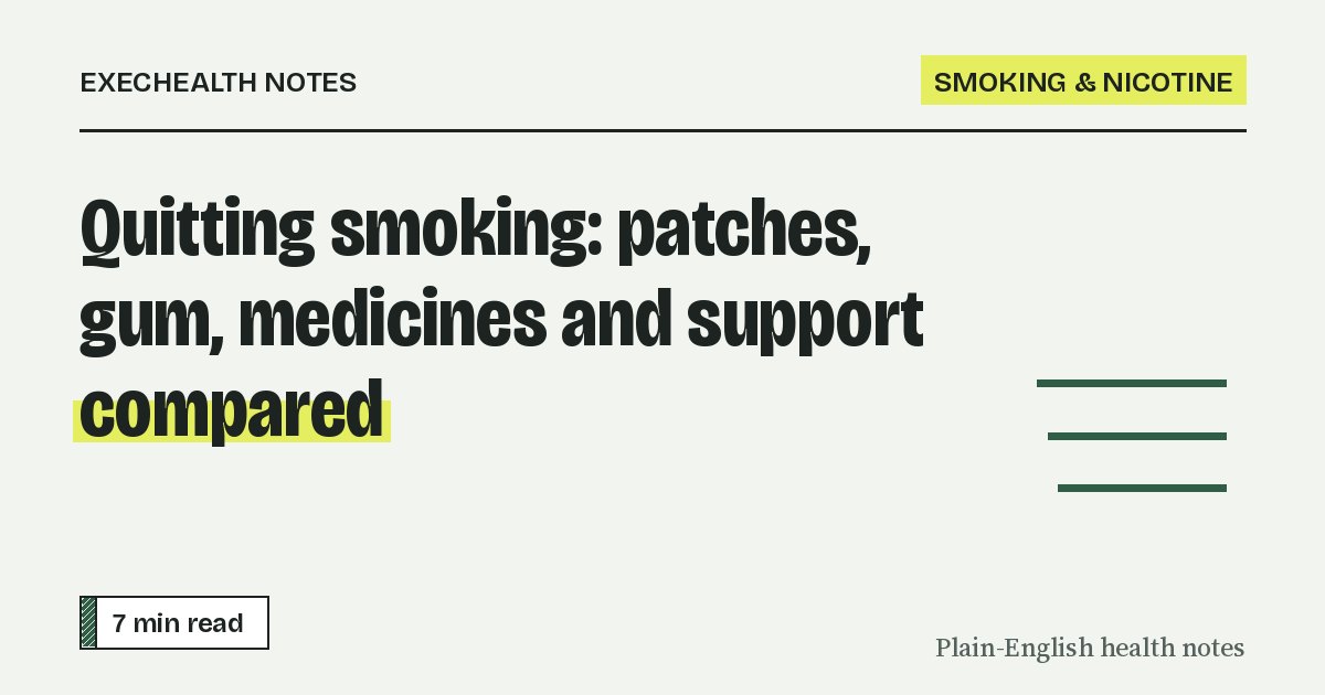 Cover for: Quitting smoking: patches, gum, medicines and support compared