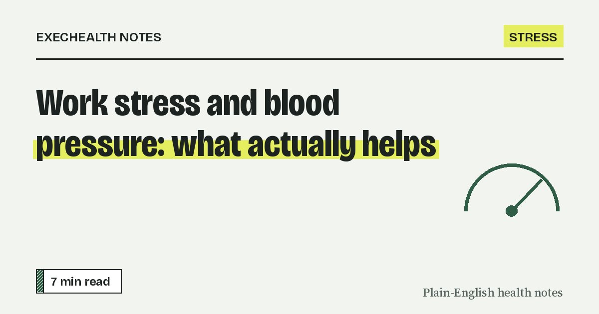 Cover for: Work stress and blood pressure: what actually helps
